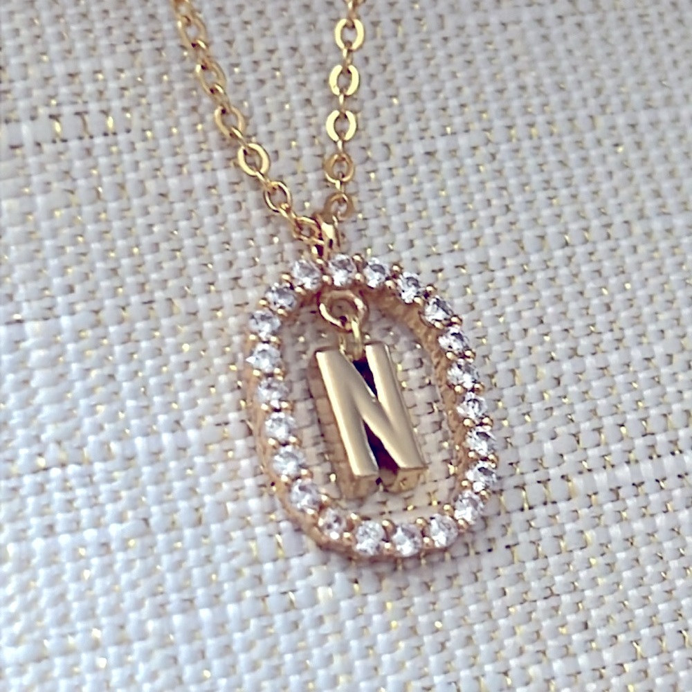 PDPAOLA™ at Zales 1/3 CT. T.W. Lab-Created Diamond "N" Initial Pendant in Gold